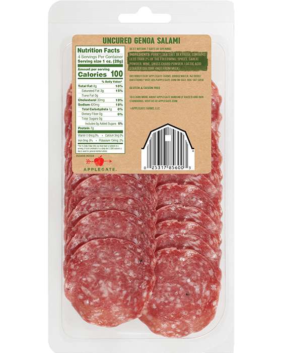 Products Traditional Italian Natural Genoa Salami Applegate